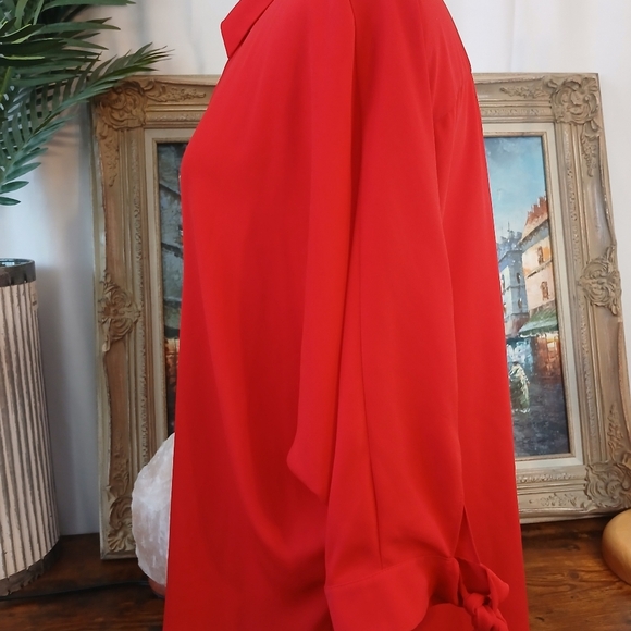Worthington Chic Red Women's Blouse Sz L - Picture 8 of 10